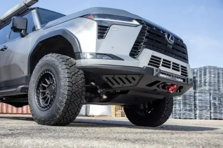 Силовой бампер передний с доп. светом и креплением под лебедку для Lexus GX 550 GX550 2024+ Лексус защитный обвес