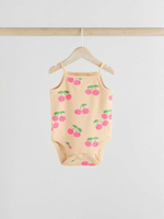 Боди без рукавов для малышей Next E58-050, 5 шт., Салатовый, Розовый, Бежевый