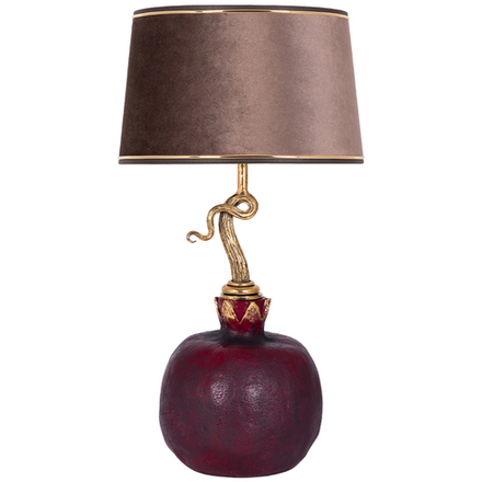 Настольная лампа Гранат Кардован с абажуром Тюссо Кофе