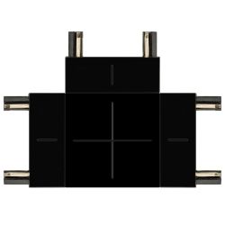 Коннектор ЭРА TRM-S5-CT BK Т-образный для тонкого магнитного шинопровода черный | Трековые светильники