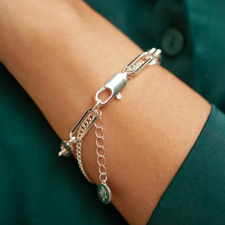 Браслет Fiore Luna Twice Сarabiner CL6104 S