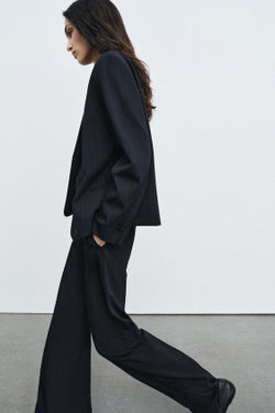 ZARA БРЮКИ WIDE LEG С ВЫСОКОЙ ПОСАДКОЙ — ZW COLLECTION, ПОЛОСКИ