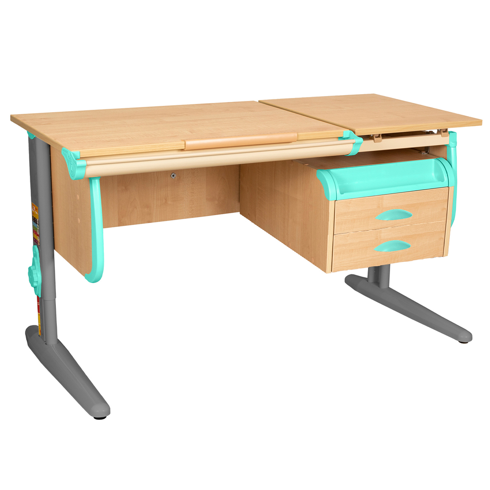 Растущая парта Дэми СУТ 25 с навесной тумбой (1200×610 мм)