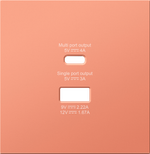 Накладка для розеток USB A+C, матовый коралл, серия R98