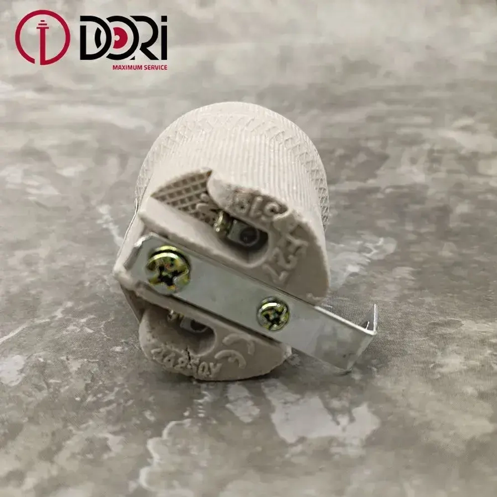 Патрон DORI керамический с держателем, для лампы E27 (3шт)