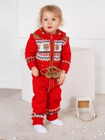 Вязаный комбинезон для новорожденных и малышей на молнии