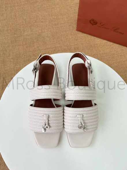 Сандалии Loro Piana Charms Sprightly женские в молочном цвете