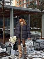 Пуховик Рокет миди синий (предзаказ к 25 декабря)