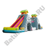 Детский надувной батут-горка "Крепость"