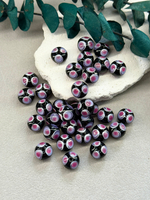 Стеклянные бусины лэмпворк 13*13 мм "Калейдоскоп"