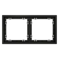 Рамка пластиковая VOLTUM S70 на 2 поста, (черный матовый)
