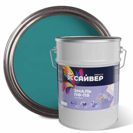 САЙВЕР Эмаль ПФ-115 Бирюзовая 5кг ГОСТ 6465-76