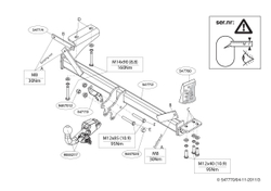 Фаркоп Brink (Thule) 547700 для Landrover Range Rover Evoque (2011 - 2013)(паспорт и сертификат в комплекте)(без электрики)