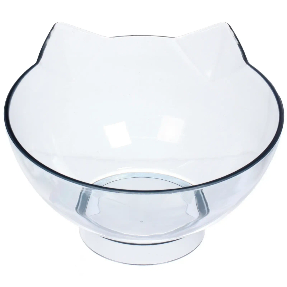 Миски пластиковые на подставке 2шт с дозатором под бутылку «МУРОЧКИН», цвет небесный, 22*40*14*13см/250мл