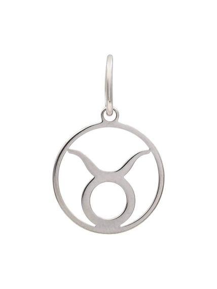 Подвеска Знак зодиака Телец из серебра, вид сзади