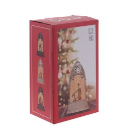 GAEM Фигурка декор в стекл шаре "Рождество" (подсвет, AAAх2 н/п) L8 W4 H16 см