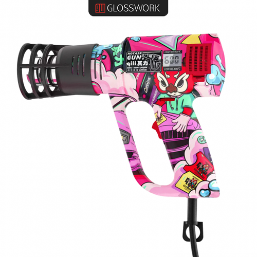 Glosswork Термофен для оклейки автомобиля PPF пленкой в стиле граффити (2000 Вт) pink