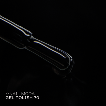 Nail Moda Гель-лак 70 черный, 10мл