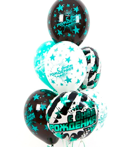 Букет из 7 шаров - "С Днём рождения" 5