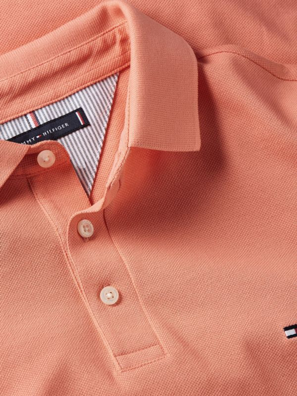 Мужское теннисное поло Tommy Hilfiger Core 1985 Slim Polo - peach dusk