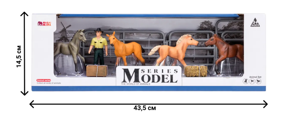 Игровой набор Masai Mara Мир диких животных: жеребята, 8 предметов