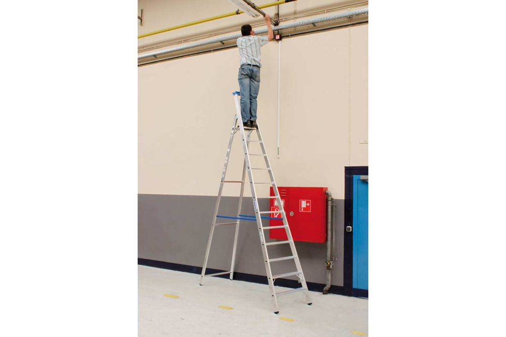 STABILO Свободностоящая стремянка,12 ступенек (124579)