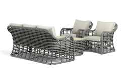 "Ницца" лаунж-зона из искусственного ротанга, цвет бронзовый