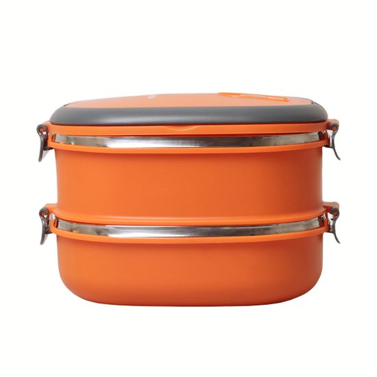 Ланч бокс двойной 1800 мл. Kamille КМ 2109 пластик, нержавеющая сталь