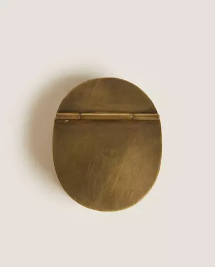 ZARA HOME МЕТАЛЛИЧЕСКАЯ ПЕПЕЛЬНИЦА С КРЫШКОЙ