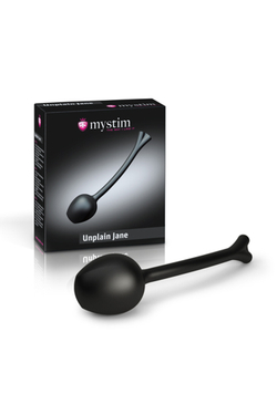 Вагинальные шарики Mystim Mono Unplain Jane Geisha Balls, электростимуляция, силикон, черные,  3,3