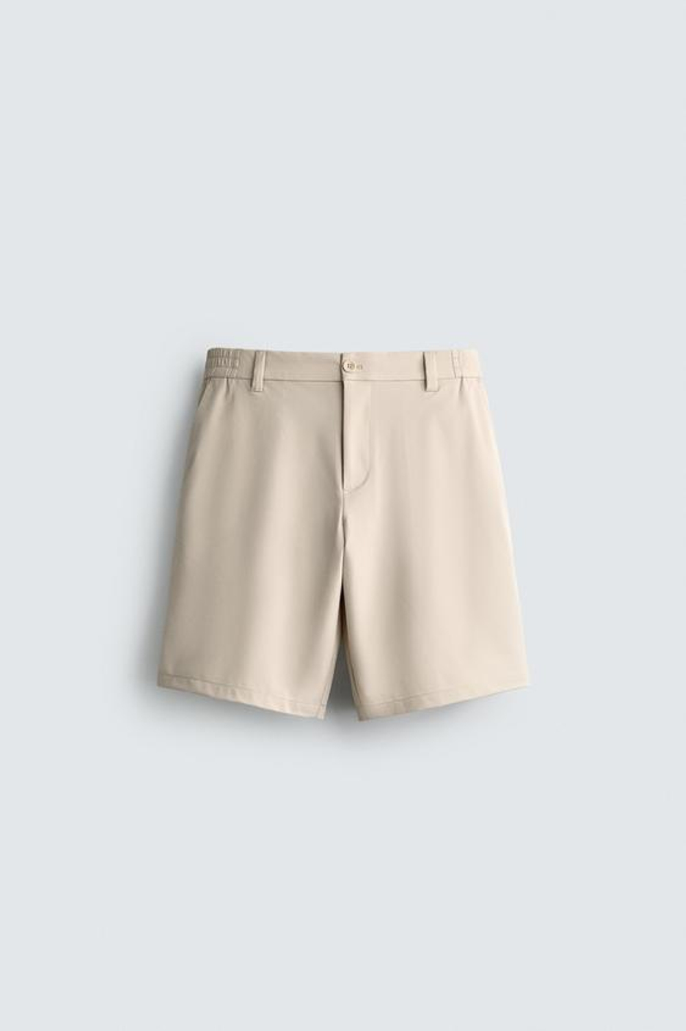 ZARA КОМФОРТНЫЕ ТЕХНОЛОГИЧНЫЕ ШОРТЫ, БЕЖЕВЫЙ