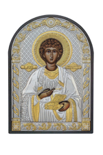 Пантелеймон, икона арочная, пластик 48x65