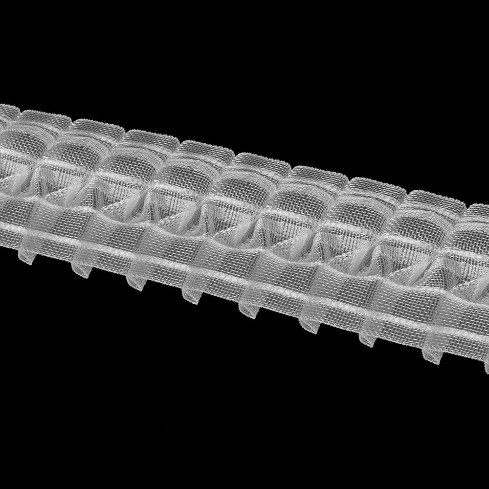 Шторная лента Oz-Is арт. 2705 M вафельная сборка, коэф сборки 1:2,0, цвет прозрачный (ширина 60 mm)