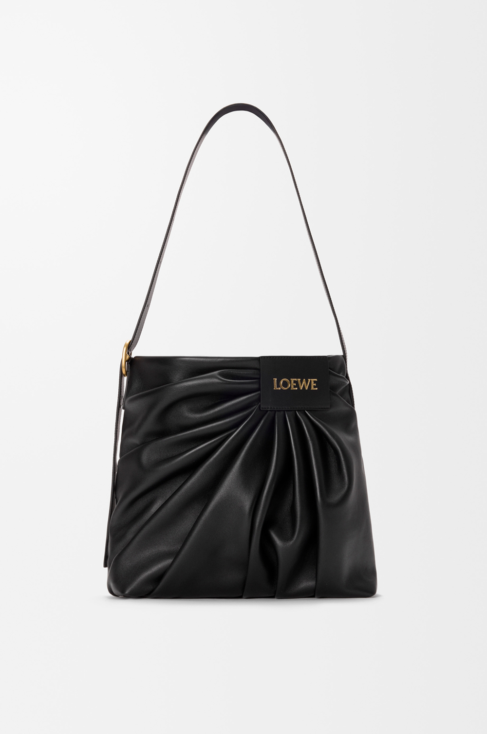Loewe Сумка-тоут Draped из мягкой овечьей кожи наппа, черный