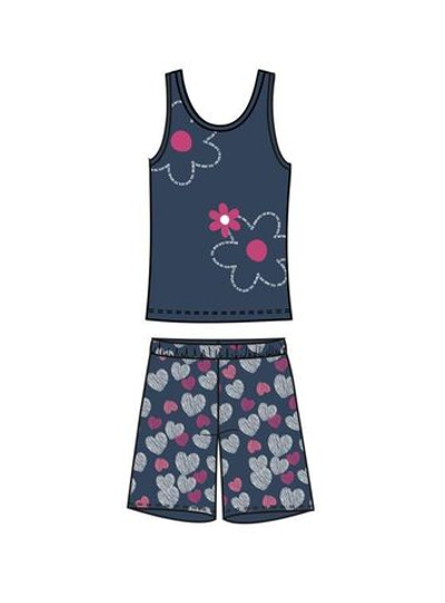 Пижама True Love: топ и шорты (Размер: S) (Цвет: синий)