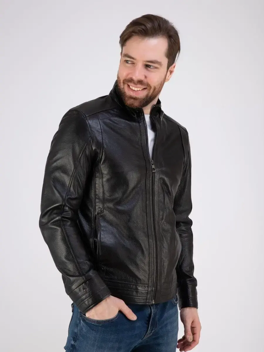 Кожаная куртка демисезонная