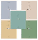 Тетрадь А5 48л. клетка "Natural" скоба, обложка картон, микс (BRAUBERG)