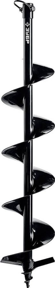 Шнек ЗУБР для мотобуров, однозаходный Д-150 мм, грунт