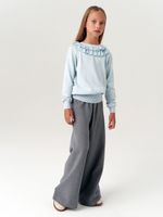 Джемпер школьный для девочки AT997  голубой