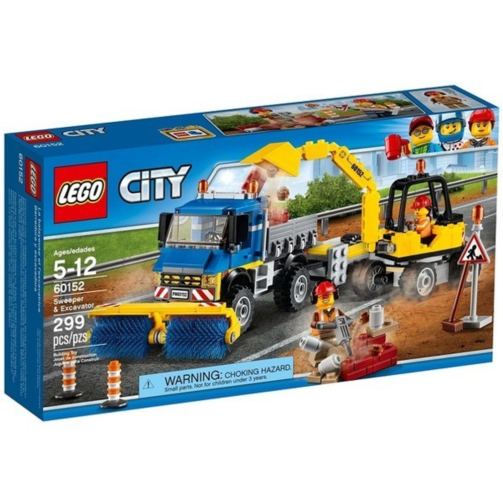 LEGO City: Уборочная техника 60152 — Sweeper & Excavator — Лего Сити Город