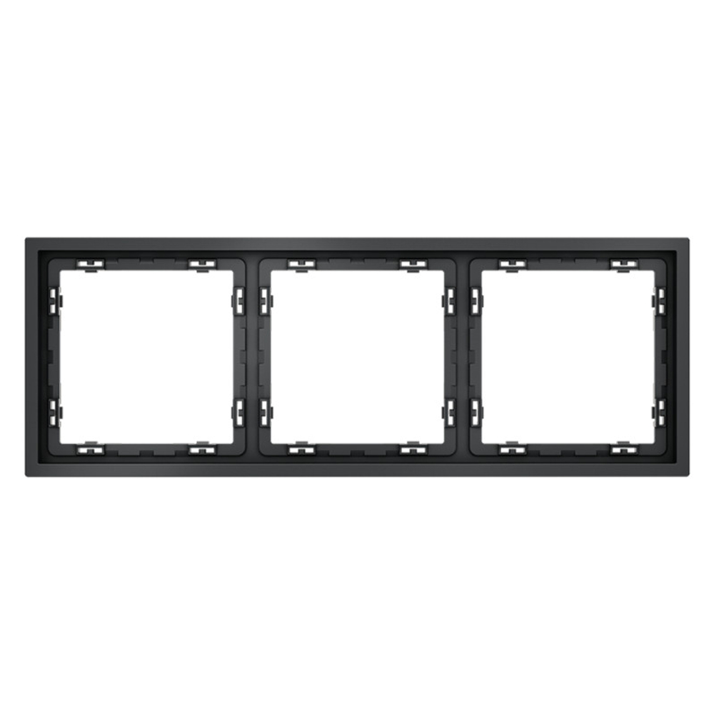 Рамка пластиковая VOLTUM S70 на 3 поста, (графит)