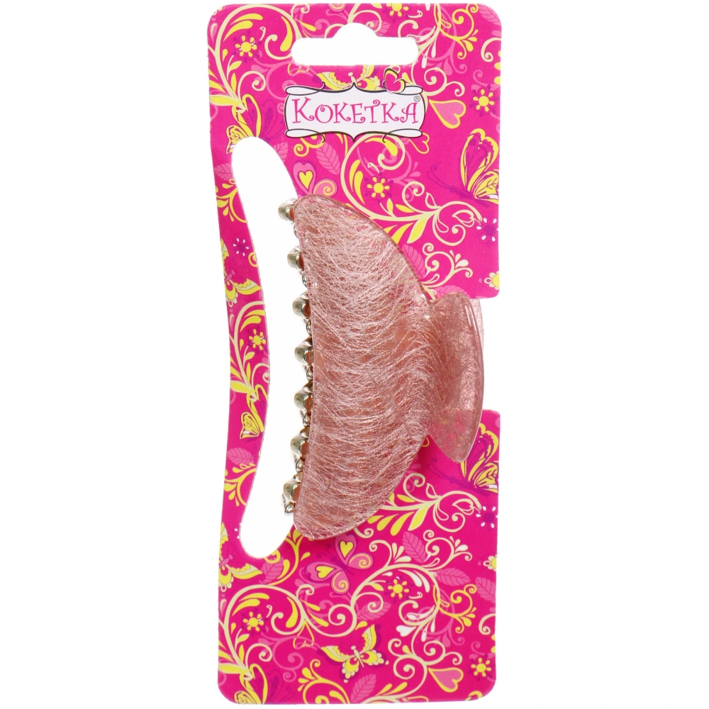 Заколка-краб для волос « ЭЙФОРИЯ», мали, микс 6 цветов, 7см (блистер Кокетка)