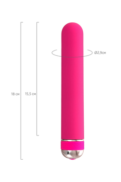 Нереалистичный вибратор A-Toys by TOYFA Mastick, ABS пластик, розовый, 18 см