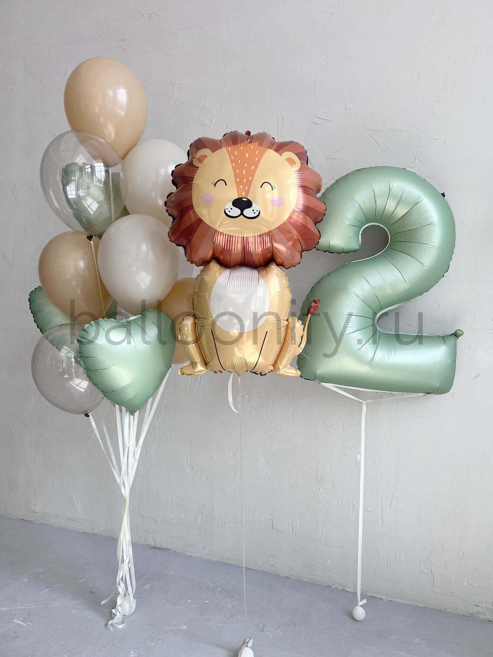 Набор шаров "Солнечный лев" с цифрой