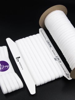 001 К-94/9 ОПТ Резинка ажурная Lauma 9 мм, белый 001