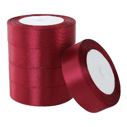 Лента атласная 2,5см*22,85м БОРДО