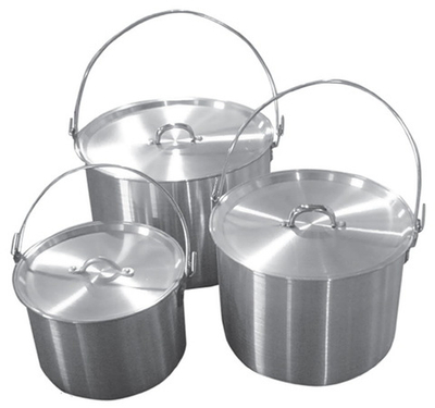 Набор котлов алюминиевых с крышкой 4,8л+9л+13л Tramp TRC-086