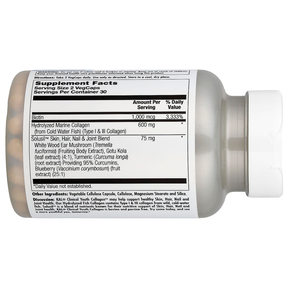 KAL, Clinical Youth Collagen™, 60 растительных капсул