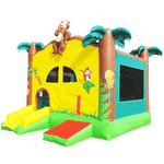 Коммерческий надувной батут "Джунгли" с крышей