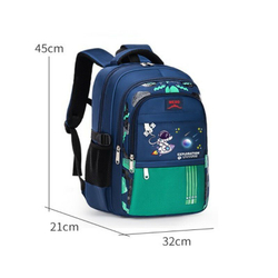Школьный рюкзак для мальчика  космонавт, сине-зеленый